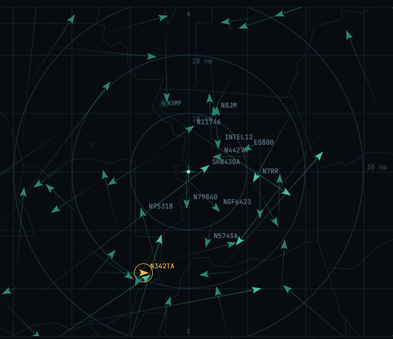 LiveSky — live aircraft radar over Seattle